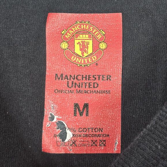 Manchester United Red Devils Men's Black Red Logo T-Shirt Size M - Picture 3 of 8
